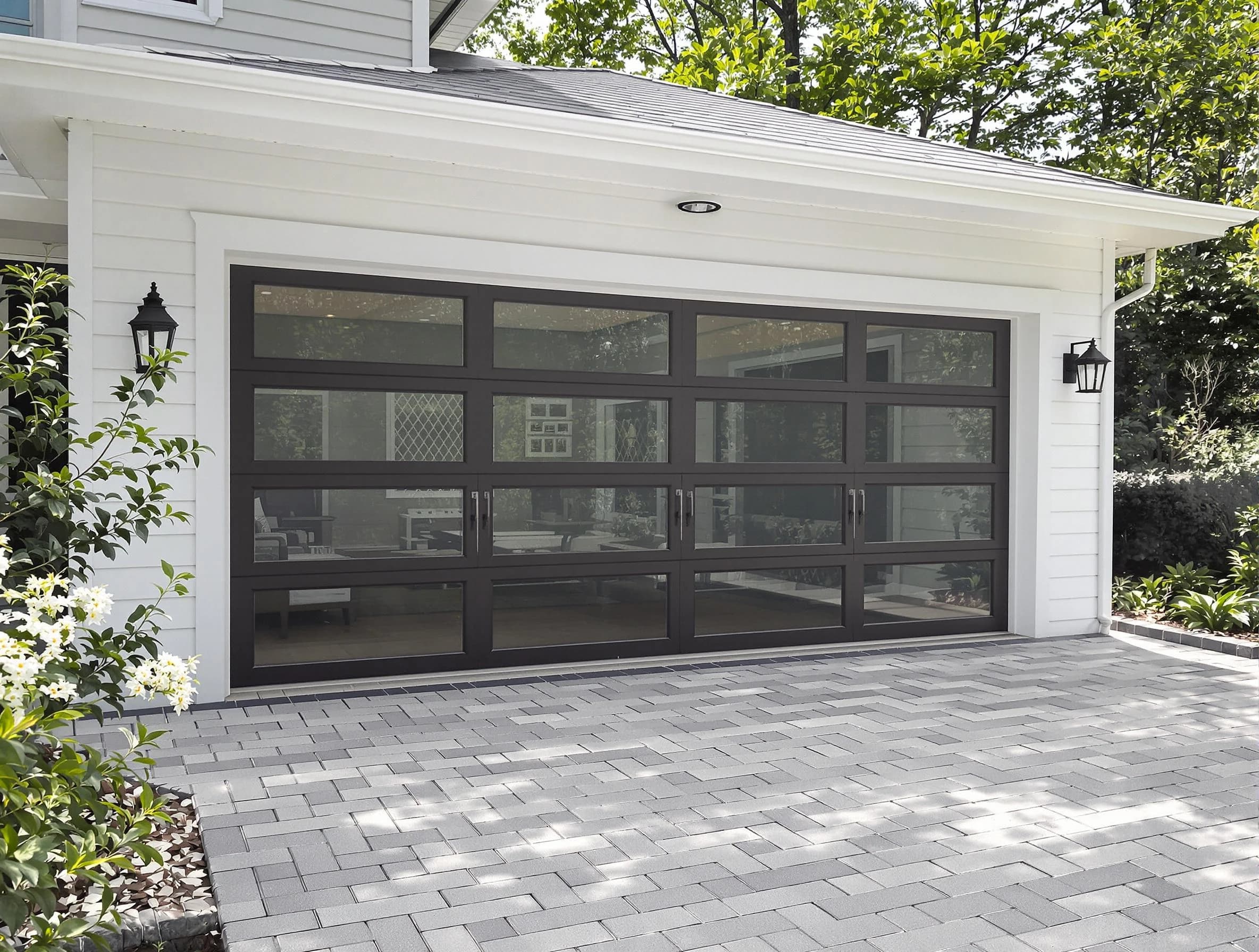 White Oak Garage Door Repair design specialist presenting custom garage door options to White Oak homeowner